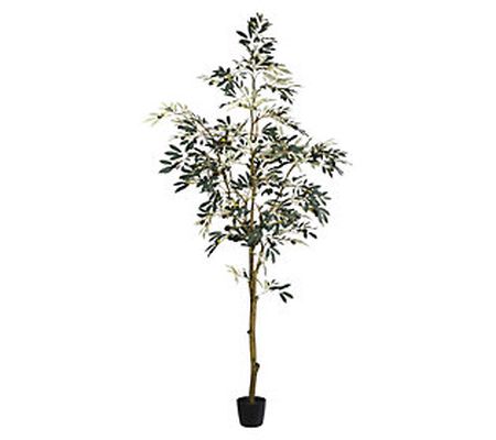 Vickerman 7' Artificial Potted Olive Tree