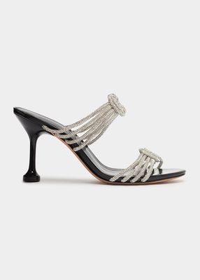 Vicky Crystal Knot Mule Sandals