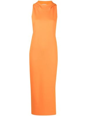 Victor Glemaud cut-out hooded maxi-dress - Orange
