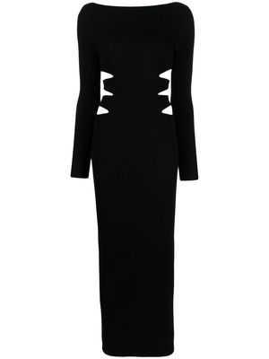 Victor Glemaud cut-out knit-detail dress - Black
