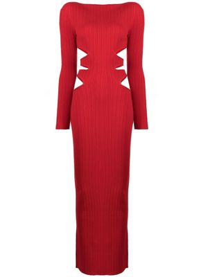 Victor Glemaud cut-out long-sleeve gown - Red