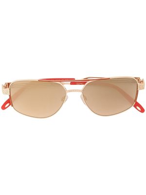 Victor Glemaud gradient-lens pilot-frame sunglasses - Gold