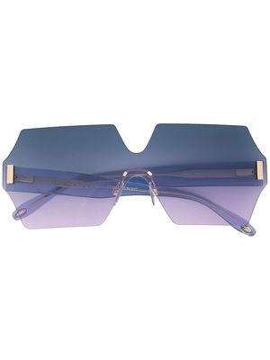 Victor Glemaud gradient oversize-frame sunglasses - Blue
