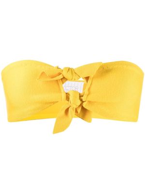 Victor Glemaud knot-detail bandeau top - Yellow