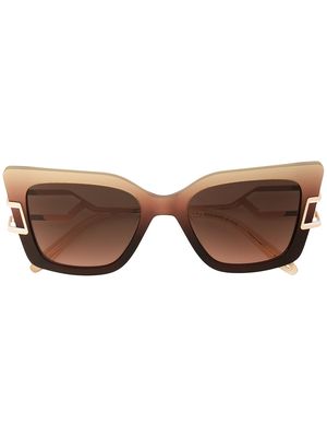Victor Glemaud ombré-effect cat-eye sunglasses - Gold