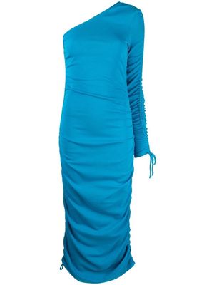 Victor Glemaud one-shoulder ruched dress - Blue
