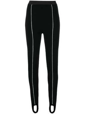 Victor Glemaud pipe-detail stirrup-pant - Black