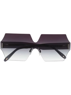 Victor Glemaud Shield geometric-frame sunglasses - Grey