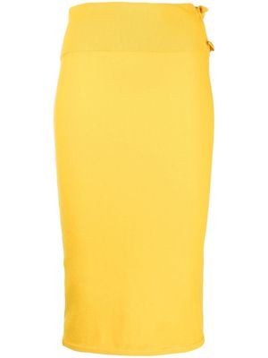 Victor Glemaud side-knot pencil skirt - Yellow