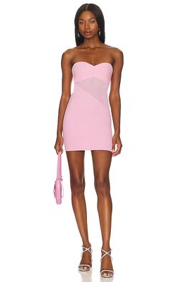 Victor Glemaud Strapless Mini Dress in Pink