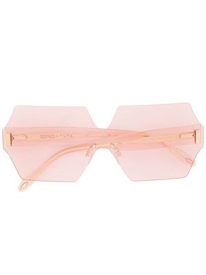 Victor Glemaud tinted-lens oversize-frame sunglasses - Pink