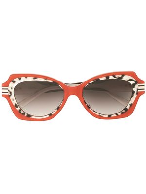 Victor Glemaud tortoiseshell-effect cat-eye sunglasses - Red