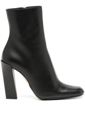 Victoria Beckham 100mm square-toe leather ankle boots - Black