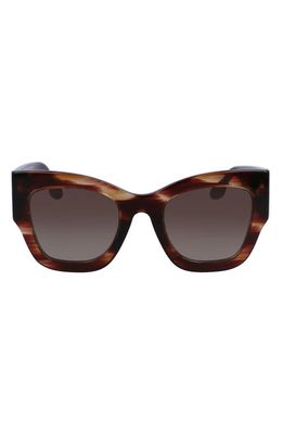Victoria Beckham 51mm Butterfly Sunglasses in Dark Brown Horn