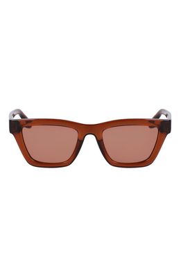 Victoria Beckham 52mm Rectangular Sunglasses in Brown