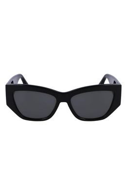 Victoria Beckham 55mm Cat Eye Sunglasses in Black