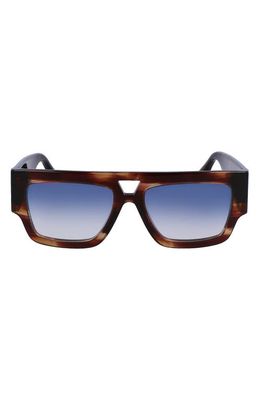 Victoria Beckham 55mm Square Sunglasses in Dark Brown Horn
