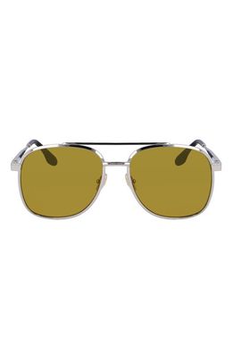 Victoria Beckham 58mm Navigator Sunglasses in Silver