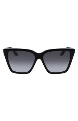 Victoria Beckham 58mm Rectangular Sunglasses in Black