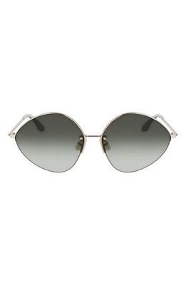 Victoria Beckham 64mm Gradient Oversize Tea Cup Sunglasses in Gold/Sage