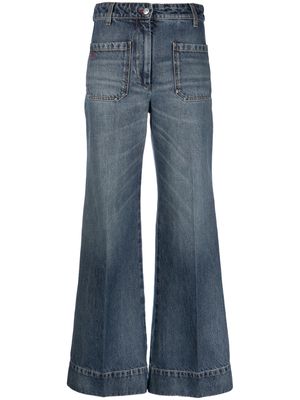 Victoria Beckham Alina two-tone jeans - Blue