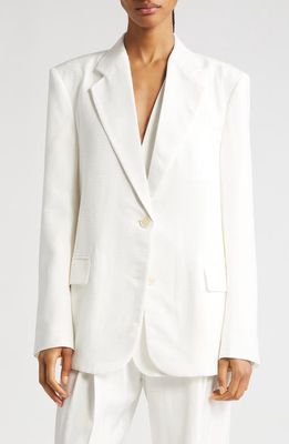 Victoria Beckham Asymmetric Layered Jacket in White