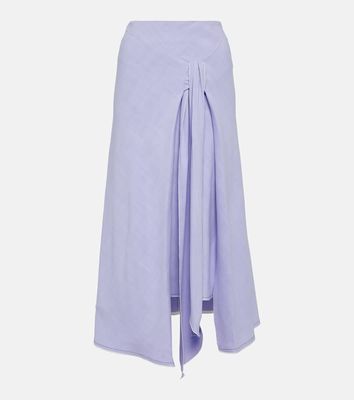 Victoria Beckham Asymmetric tie-dyed maxi skirt