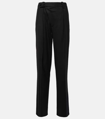 Victoria Beckham Asymmetric wool-blend straight pants