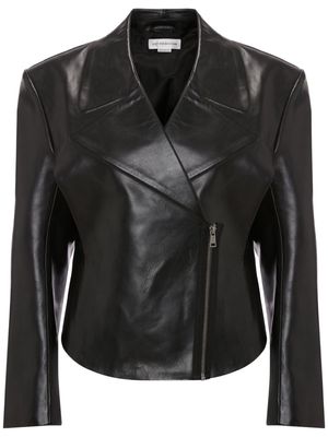 Victoria Beckham Bonded leather biker jacket - Black