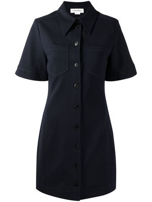 Victoria Beckham button-down shift dress - Blue