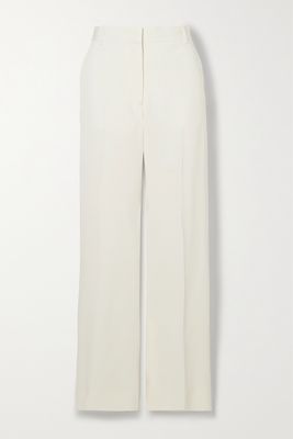 Victoria Beckham - Cady Straight-leg Pants - Off-white