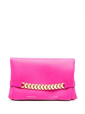 Victoria Beckham chain-link detail clutch bag - Pink
