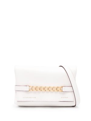 Victoria Beckham Chain-strap leather crossbody bag - White