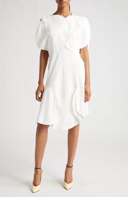 Victoria Beckham Circle Sleeveless A-Line Dress in White