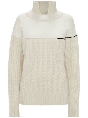 Victoria Beckham collar-detail wool jumper - White