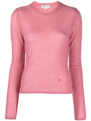 Victoria Beckham crew neck knitted sweater - Pink