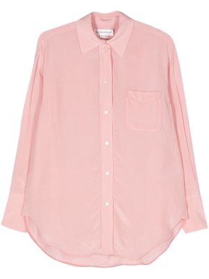Victoria Beckham crinkled long-sleeve shirt - Pink