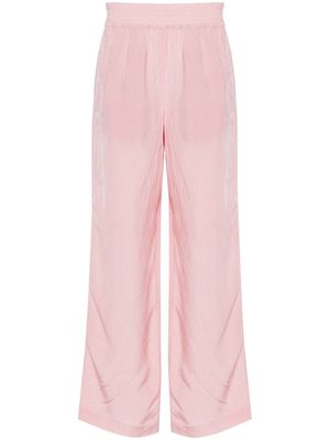 Victoria Beckham crinkled straight-leg trousers - Pink