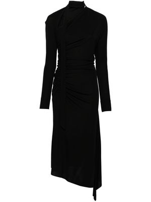 Victoria Beckham cut-out ruched midi dress - Black
