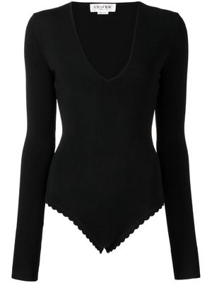 Victoria Beckham deep V-neck bodysuit - Black