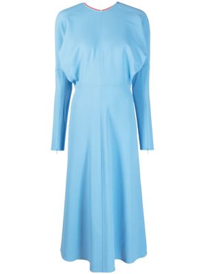 Victoria Beckham draped midi dress - Blue