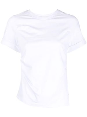 Victoria Beckham draped organic cotton T-shirt - White