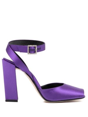 Victoria Beckham Eliza satin-finish sandals - Purple