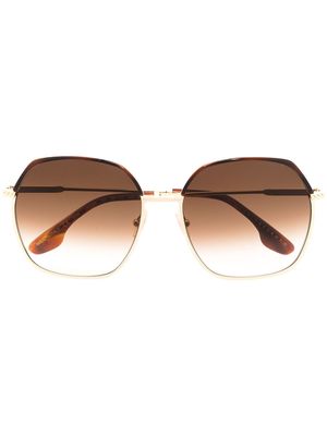 Victoria Beckham Eyewear Navigator square sunglasses - Gold