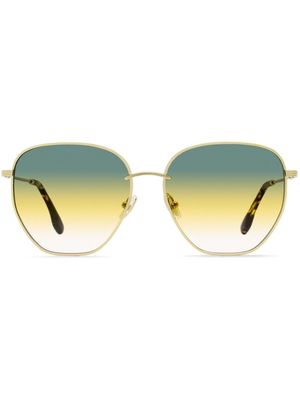 Victoria Beckham Eyewear Tea Cup round-frame sunglasses - Gold