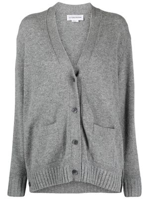 Victoria Beckham fine-knit wool cardigan - Grey