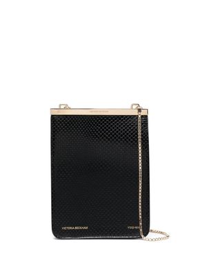 Victoria Beckham Frame leather clutch bag - Black