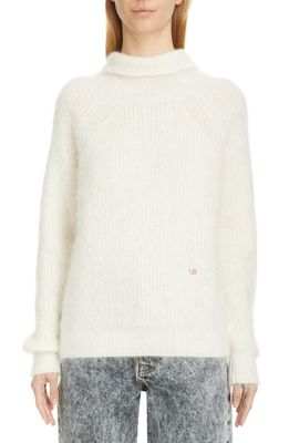 Victoria Beckham Funnel Neck Sweater in White