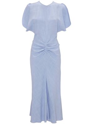 Victoria Beckham gathered-waist midi dress - Blue