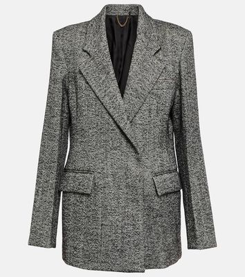 Victoria Beckham Herringbone wool-blend blazer